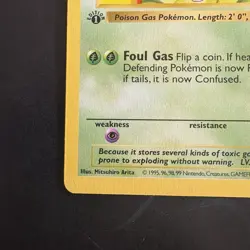 Pokemon Vintage First Edition Koffing 051/102 Base Set (Shadowless) Wotc 1999 - Image 5