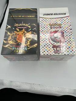 1x Pokemon 151 & 1x Paldean Fates Booster Bundle Display Cases - Factory Sealed 820650853210 - Image 1