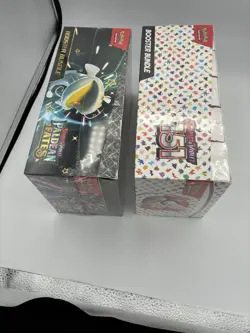 1x Pokemon 151 & 1x Paldean Fates Booster Bundle Display Cases - Factory Sealed 820650853210 - Image 2