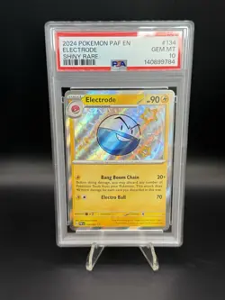 Pokemon PAF EN-Paldean Fates #134/091 Electrode Shiny Rare PSA 10 Gem Mint 2024 - Image 1