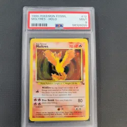 Pokemon Moltres Holo #12/62 Fossil Set 1999 PSA 9 Mint - Image 1