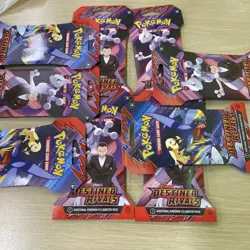 Pokemon TCG: Scarlet & Violet - Destined Rivals- 7 Sleeved Pack -Giovanni Mewtwo - Image 1