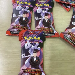 Pokemon TCG: Scarlet & Violet - Destined Rivals- 7 Sleeved Pack -Giovanni Mewtwo - Image 2