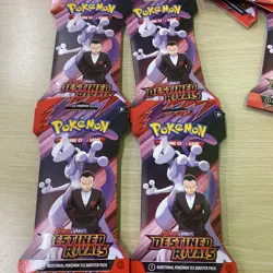 Pokemon TCG: Scarlet & Violet - Destined Rivals- 7 Sleeved Pack -Giovanni Mewtwo - Image 3