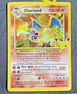 Charizard 4/102 HOLO Celebrations Pokemon 25th Anniversary TCG NM GOOD CENTERING - Image 1