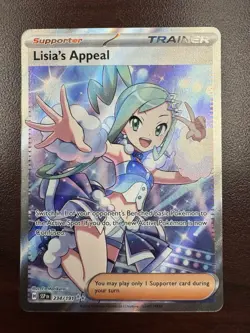 Lisia's Appeal 234/191 Full Art Trainer Holo SV08: Surging Sparks NM Pokemon TCG - Image 1