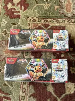 LOT OF 2 - Pokemon Prismatic Evolutions Surprise Box & Booster Bundle Sams Club - Image 1