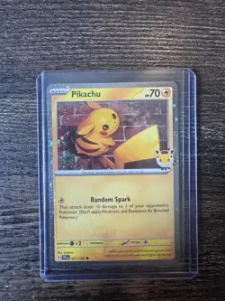 Pikachu 051/162 Pokemon Day 2026 Promo (Stamped Cosmo Holo) - Pokemon NM - Image 1