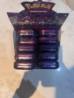 Pokemon Mega Evolution - Mega Heroes Mini Tin UNSEALED Display case (10 Tins) - Image 2