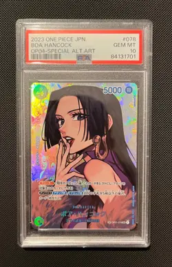 Boa Hancock SP Alt Art OP04-078 Japanese One Piece Card PSA 10 - Image 1