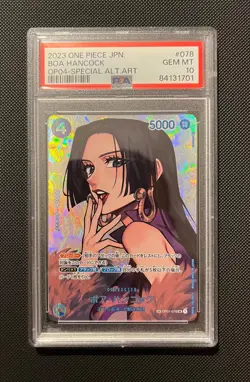 Boa Hancock SP Alt Art OP04-078 Japanese One Piece Card PSA 10 - Image 2