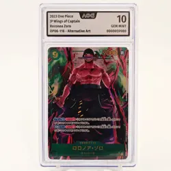 One Piece Roronoa Zoro OP06 118 SEC Alt: Art AOG 10 GEM/MINT Japanese no PSA - Image 2