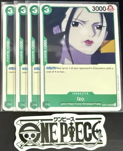 4x One Piece OP01-033 UC Izo - ENG - Regular - Playset - TCG - NM/M - Image 1