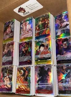 One Piece TCG Card Game 1000 Cards Mixed Lot w/100 FOILS AND SUPER RARE Included - Image 1