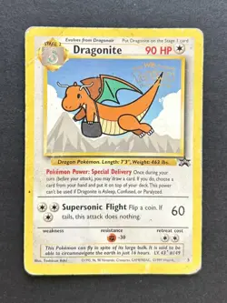 Dragonite Promo Black Star 5 Pokemon Card HP WOTC - Image 1