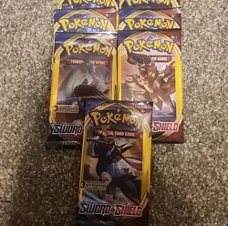 Pokemon Sword and Shield Base 1 Pack - 3 Card Pack - New Factory Sealed - Image 1