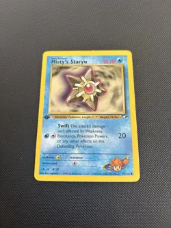 Pokemon Card 1st Edition Gym Challenge Misty's Staryu 90/132 WOTC - Image 3
