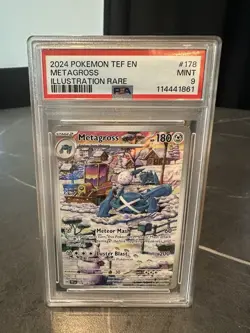 2024 Pokemon Metagross Illustration Rare Holo 178/162 PSA 9 - Image 1
