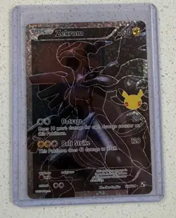 Pokemon Zekrom Full Art Holo 114/114 Celebrations 130HP Outrage Bolt Strike - Image 1