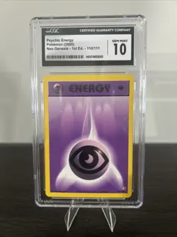 Psychic Energy 110/111 Pokemon Neo Genesis First Edition CGC 10 - Image 1