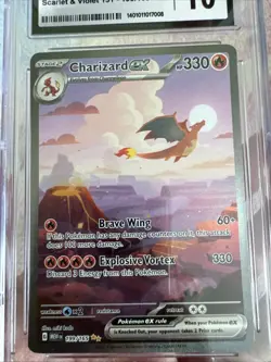 Charizard ex 151 MEW CGC 10 Gem Mint EN Special Illustration Rare #199 Pokemon - Image 2