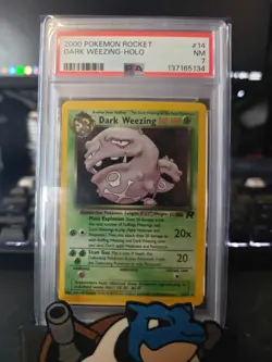 2000 Pokemon Team Rocket Dark Weezing Holo- PSA 7 - Image 1