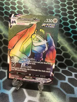 Pokemon TCG Metagross VMAX 208/198 Chilling Reign Secret Rare NM Condition - Image 1