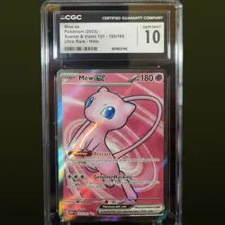2023 POKEMON MEW EN-151 ULTRA RARE MEW EX 193/165 CGC 10 - Image 3