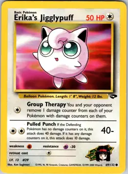 Erika's Jigglypuff 069/132 Gym Challenge Pokemon LP Unlimited - Image 1
