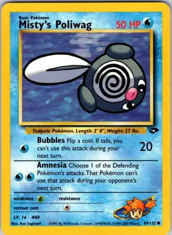 Misty's Poliwag 089/132 Gym Challenge Pokemon LP Unlimited - Image 1