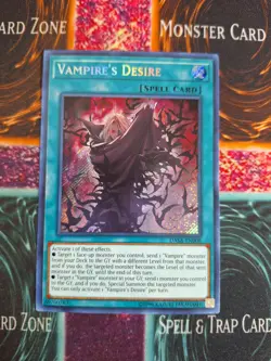 Yu-Gi-Oh! TCG Vampire's Desire DASA-EN008 Secret Rare 1st Edition Near Mint - Image 1