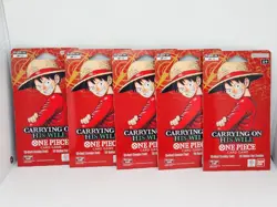 NEW ONE PIECE TCG OP-13 5 SLEEVED BOOSTER PACK LOT ENGLISH CARRYING ON HIS WILL - Image 1