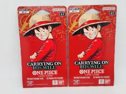 NEW ONE PIECE TCG OP-13 5 SLEEVED BOOSTER PACK LOT ENGLISH CARRYING ON HIS WILL - Image 2