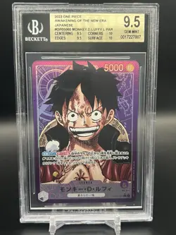 2023 One Piece OP05-060 Monkey D. Luffy Leader Alt Art. Beckett Grade 9.5/10 - Image 1