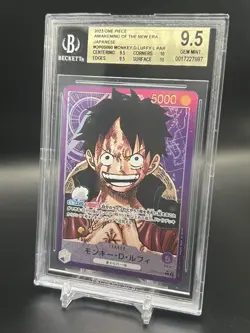 2023 One Piece OP05-060 Monkey D. Luffy Leader Alt Art. Beckett Grade 9.5/10 - Image 4