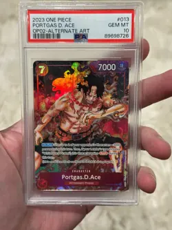 One Piece Portgas.D.Ace OP02-013 Paramount War Alt Art PSA 10 English - Image 2
