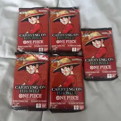 One Piece OP13 Carrying On His Will Booster Packs ENGLISH Loose Pack Lot Of 5 - Image 1
