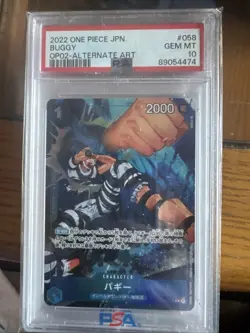 Buggy OP02-058(Alternate Art)-One Piece Paramount War Japanese | PSA GEM MINT 10 - Image 1