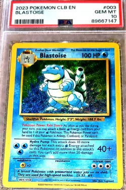 Blastoise 003/034 PSA 10 GEM MT - (EN English) Classic Pokemon Club Card 2023 - Image 1
