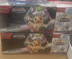 Pokemon Prismatic Evolutions Surprise Box Booster Promo Cards 2-Box Bundle - Image 1