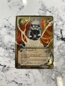 Naruto Tcg CCG Kakashi Hatake Boyhood Card Super Rare Foil English Near Mint - Image 1