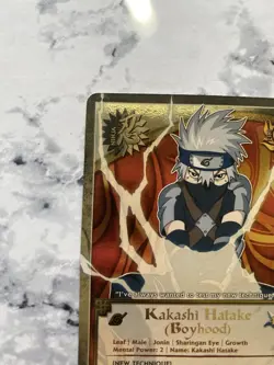 Naruto Tcg CCG Kakashi Hatake Boyhood Card Super Rare Foil English Near Mint - Image 3