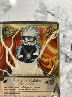 Naruto Tcg CCG Kakashi Hatake Boyhood Card Super Rare Foil English Near Mint - Image 4
