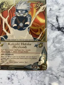 Naruto Tcg CCG Kakashi Hatake Boyhood Card Super Rare Foil English Near Mint - Image 5