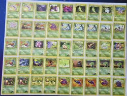 Vintage Pokemon TCG Grass Type Card Lot Of 45 - Image 1