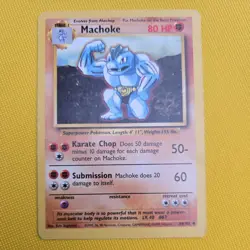 Machoke 34/102 | Base Set | Non Holo Pokemon Card LP - Image 1
