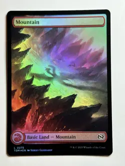 Mountain (0275) Tarkir: Dragonstorm 275 Foil MTG Card LP-NM - Image 1