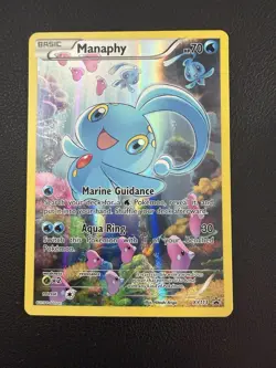 Pokemon TCG Manaphy XY113 Black Star Promo Card Near Mint - Image 1