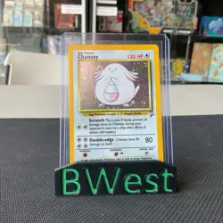 Chansey NM LP 003/130 Base Set 2 Holo Rare Pokemon Card Vintage WOTC - Image 1