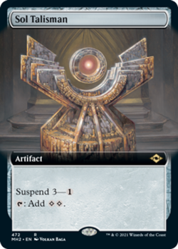 Sol Talisman - Foil - Extended Art Magic mtg Light Play, English Modern Horizons - Image 1